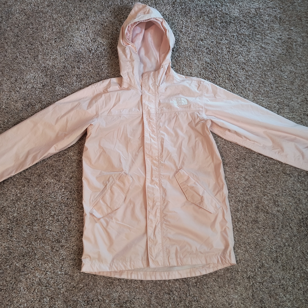 The North Face Kids Light Pink Raincoat with Hood